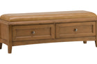 McKenzie Pecan Upholstered Bench